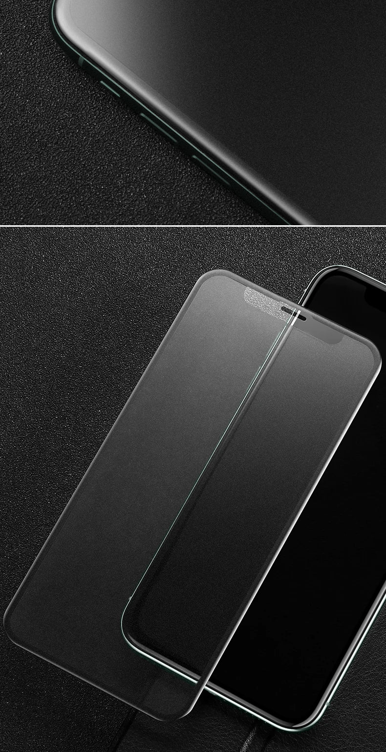 Matte Tempered Glass for iPhone 11 Pro Max Full Coverage Protector for iPhone 12 Pro Max 3H Curved HD Hard Film