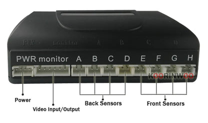 Koorinwoo LCD 5" Mirror Smart System for HD Parking Sensor 8/4 Radar Front Camera Rear View Cam Sounds System Parking Assistance