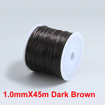 100M Plastic Crystal DIY Beading Stretch Cords Elastic Line Jewelry Making Supply Wire String jeweleri thread String Thread 1.0mmX45m Dark Brown China