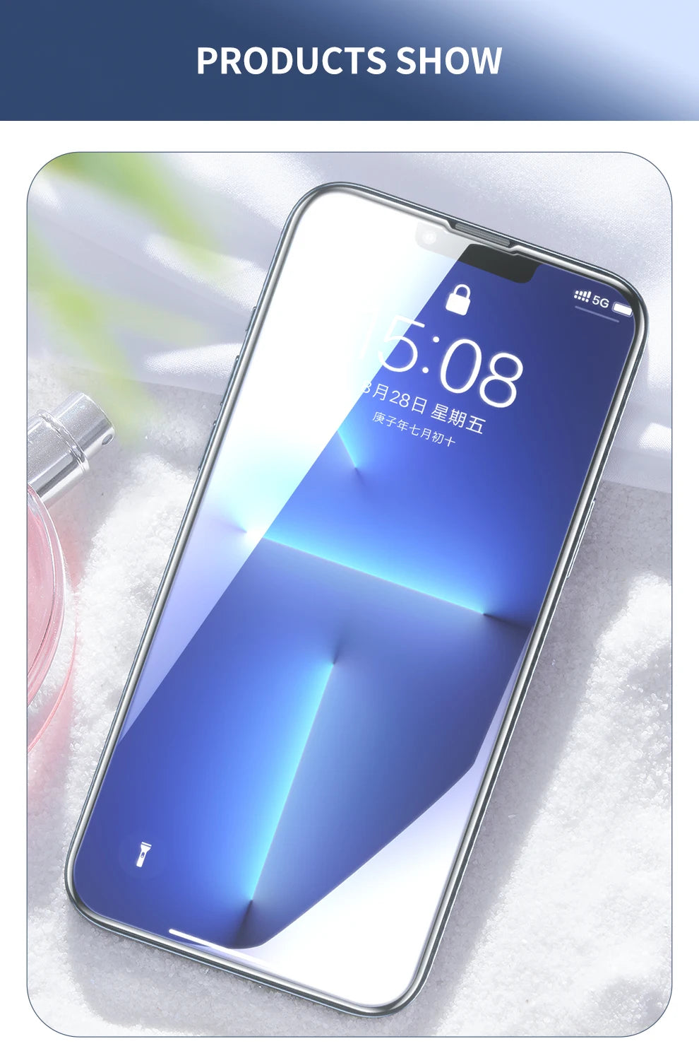 Soft Edg Screen Protector For iPhone 13 Pro Max Tempered Glass For iPhone 13 mini Protective Glass HD Anti Blue Light