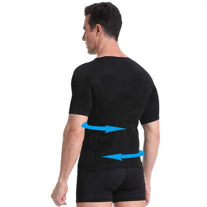 Classix Men Body Toning T-Shirt Slimming Body Shaper Corrective Posture Belly Control Compression Man Modeling Underwear Corset