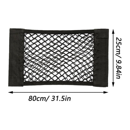 Car Back Rear Trunk Storage Net Seat Elastic String Net Magic Sticker Mesh Storage Bag Auto Organizer Seat Back Bag Freeshipping 25 x 80 cm China