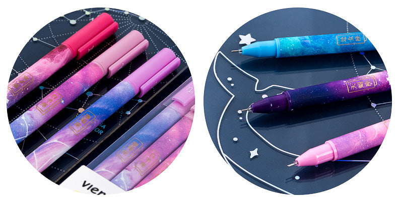 12Pcs/Set Starry Sky Constellation Series Gel Pen Kawaii Nature Pen Creative Gift Stationery School Office Supplies Wholesale