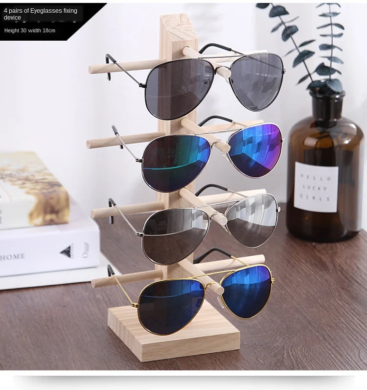 Multi Layers Wood Sunglass Display Rack Shelf Eyeglasses Show Stand Jewelry Holder for Multi Pairs Glasses Showcase WF