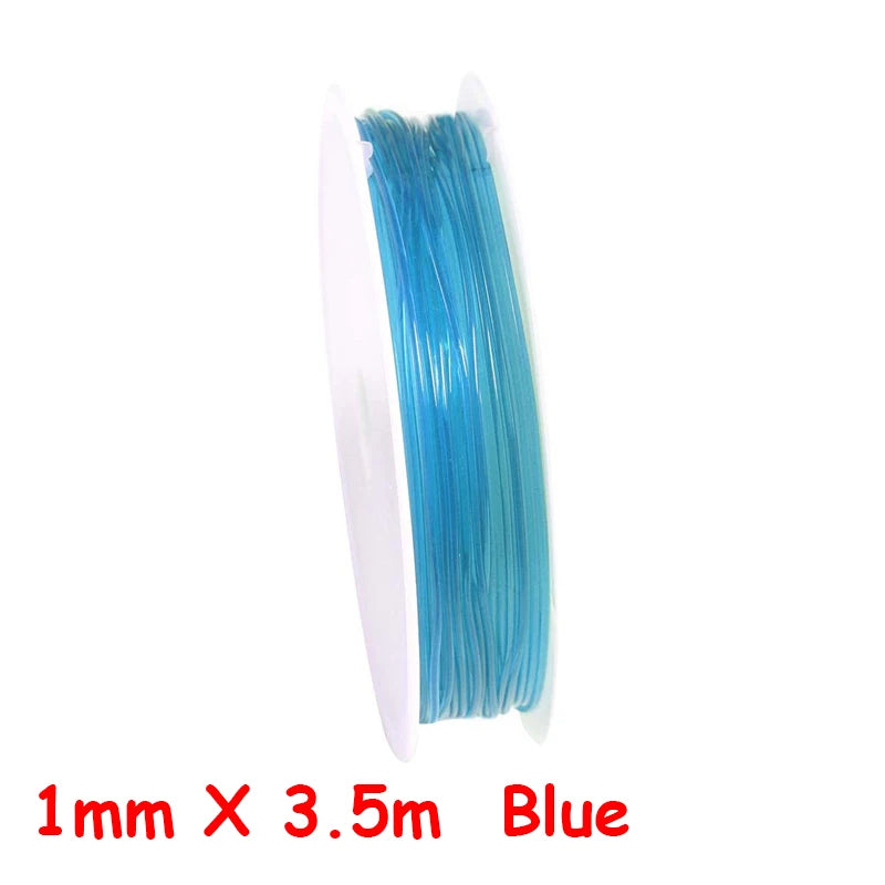 100M Plastic Crystal DIY Beading Stretch Cords Elastic Line Jewelry Making Supply Wire String jeweleri thread String Thread 1mm X 3.5m Blue China