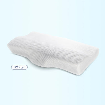 Memory Foam Bed Orthopedic Pillow Neck Protection Slow Rebound Memory Pillow Butterfly Shaped Health Cervical Neck Size 60/50 cm White China