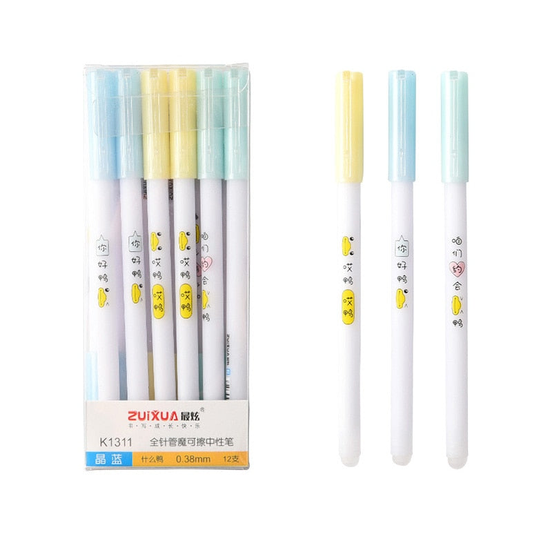 3Pcs/Set Constellation Erasable Gel Pens for School Office Writing Tools Kawaii Neutral Pen Stationery Gift 0.5mm Black Blue Ink