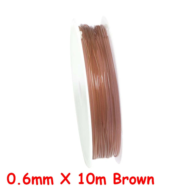 100M Plastic Crystal DIY Beading Stretch Cords Elastic Line Jewelry Making Supply Wire String jeweleri thread String Thread 0.6mm X 10m Brown China