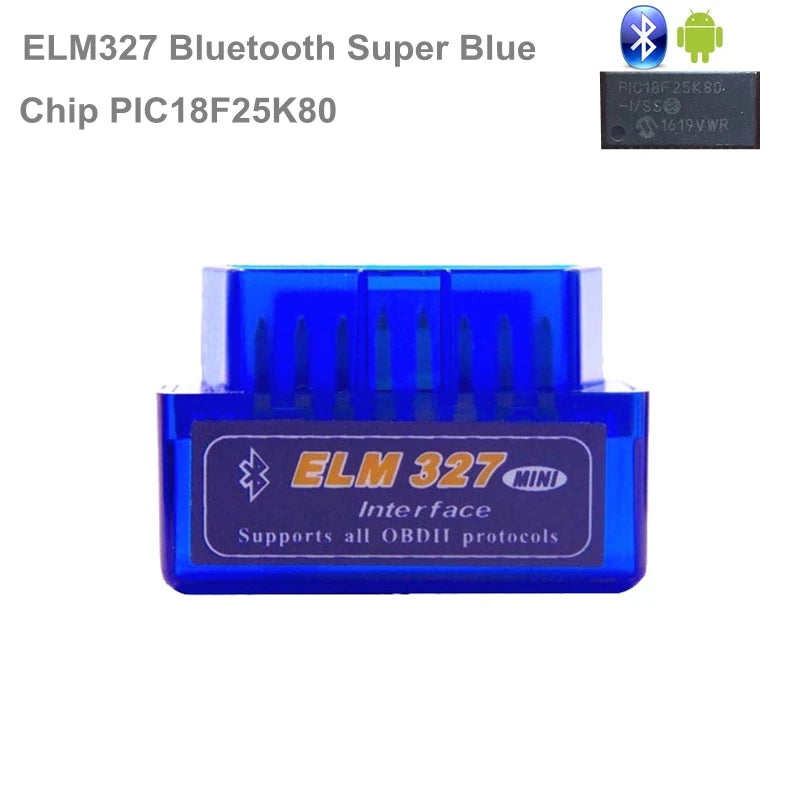 Newest ELM327 V1.5 PIC18F25K80 ELM327 OBD2 Scanner ELM 327 Bluetooth-compatible Android/PC ELM 327 OBD2 Adapter ELM327 V1.5