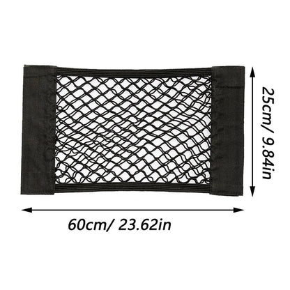 Car Back Rear Trunk Storage Net Seat Elastic String Net Magic Sticker Mesh Storage Bag Auto Organizer Seat Back Bag Freeshipping 25 x 60cm China