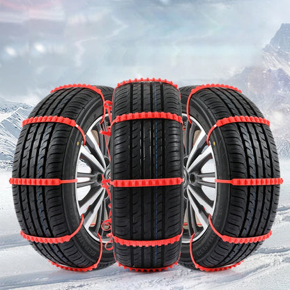 10Pcs Anti Skid Snow Chains Car Winter Tire Wheels Chains Winter Outdoor Snow Tire Emergency Double Grooves Anti-Skid Chains