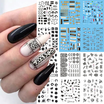 12pcs Valentines Manicure Love Letter Flower Sliders for Nails Inscriptions Nail Art Decoration Water Sticker Tips GLBN1489-1500 BN1225-1236