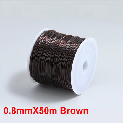 100M Plastic Crystal DIY Beading Stretch Cords Elastic Line Jewelry Making Supply Wire String jeweleri thread String Thread 0.8mmX50m Brown China