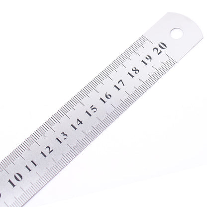 1PCS 20cm 8 Inch Straight Ruler Precision Stainless Steel Metal Ruler Double-sided Learning Office Stationery