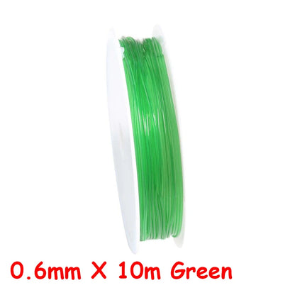 100M Plastic Crystal DIY Beading Stretch Cords Elastic Line Jewelry Making Supply Wire String jeweleri thread String Thread 0.6mm X 10m Green China