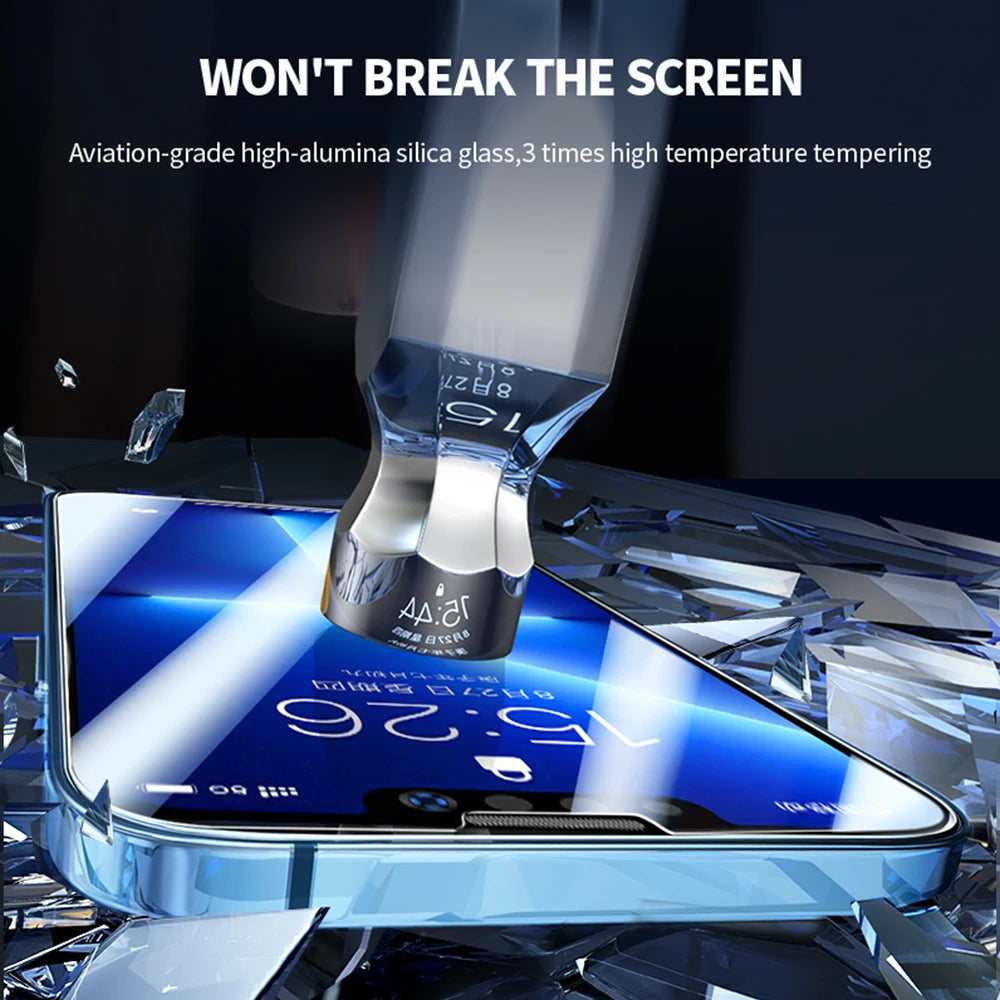 Tempered Glass Screen Protector For iPhone 13 Pro Max Full Cover Borderless Glass For iPhone 13 mini HD Blue Light