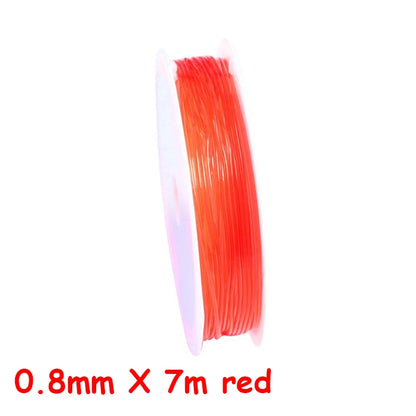 100M Plastic Crystal DIY Beading Stretch Cords Elastic Line Jewelry Making Supply Wire String jeweleri thread String Thread 0.8mm X 7m red China