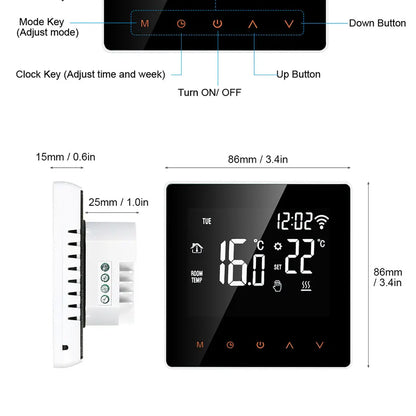 AVATTO Tuya WiFi Smart Thermostat, Electric Floor Heating Water/Gas Boiler Temperature Remote Controller for Google Home, Alexa