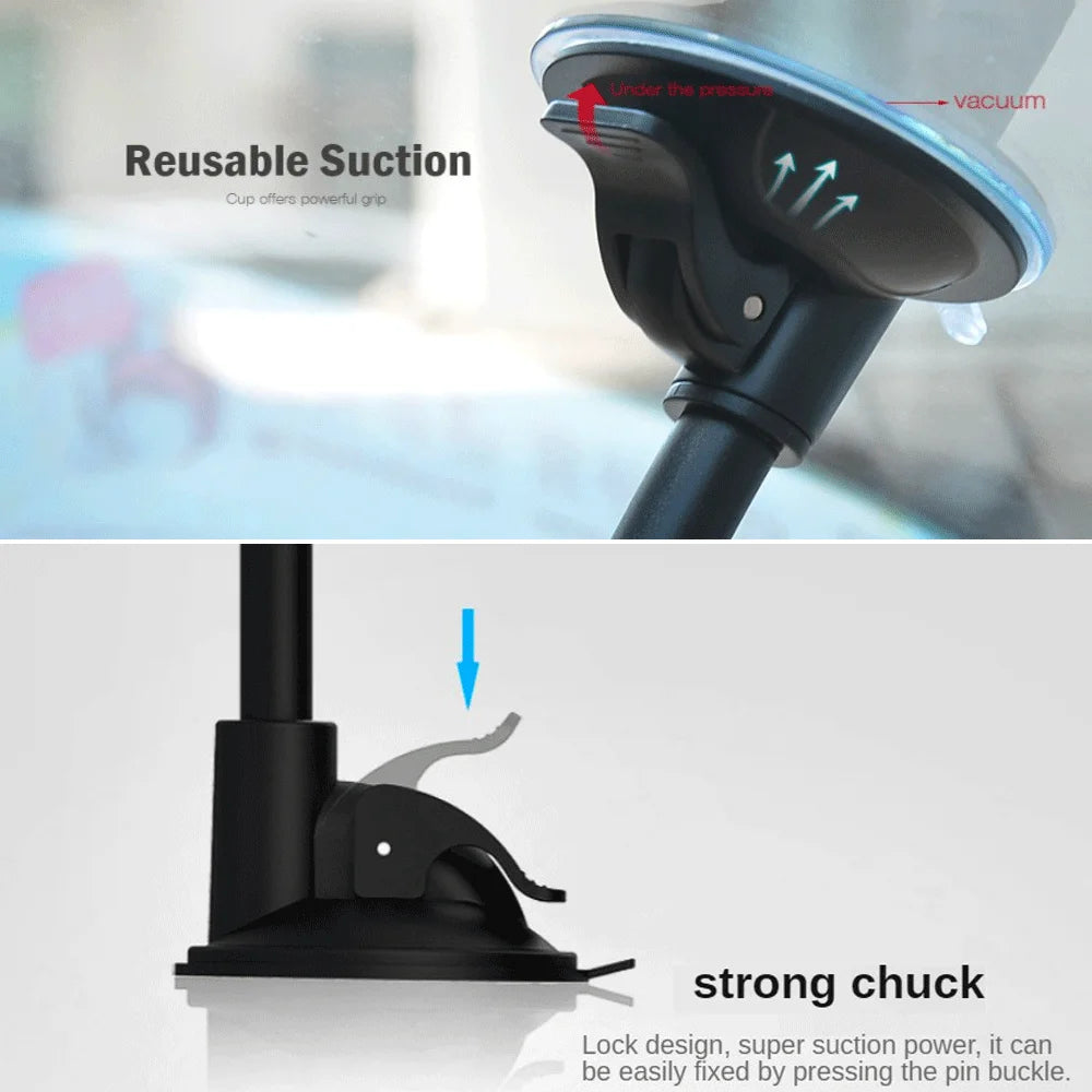 Windshield Car Phone Mount Universal Cell Phone Holder Stand Long Arm Holder for iPhone 11 12 13 Pro Xs Max Xiaomi Huawei