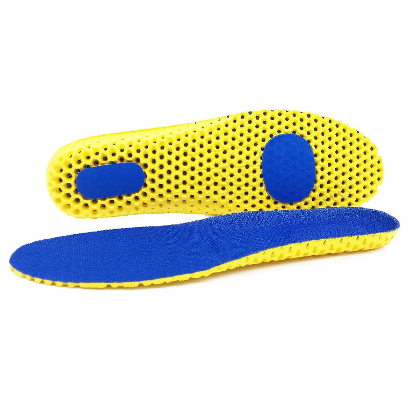 Memory Foam Insoles For Shoes Sole Mesh Deodorant Breathable Cushion Running Insoles For Feet Man Women Orthopedic Insoles Blue