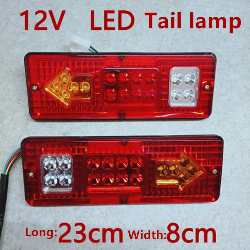 2X 12-72V 17 LED Taillight Trailer Truck Stop Rear Tail Light Auto Car Signal Lamp Lorries Boat Caution Reversing Fog Light Bulb