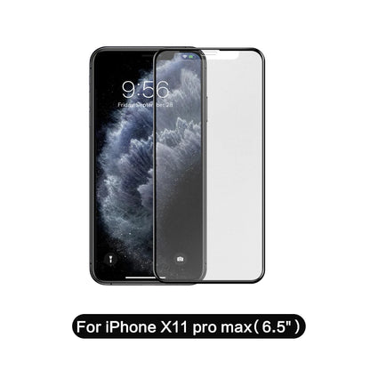 Matte Tempered Glass for iPhone 11 Pro Max Full Coverage Protector for iPhone 12 Pro Max 3H Curved HD Hard Film for iphone 11pro max Black