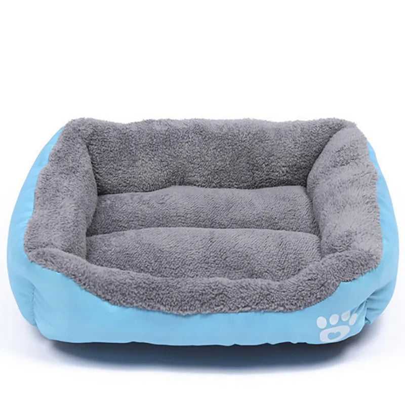 Very Soft Big Dog Bed Puppy Pet Cozy Kennel Mat Basket Sofa Cat House Pillow Lounger Cushion For Small Medium Large Dogs Beds Blue