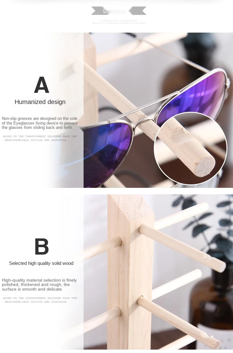 Multi Layers Wood Sunglass Display Rack Shelf Eyeglasses Show Stand Jewelry Holder for Multi Pairs Glasses Showcase WF