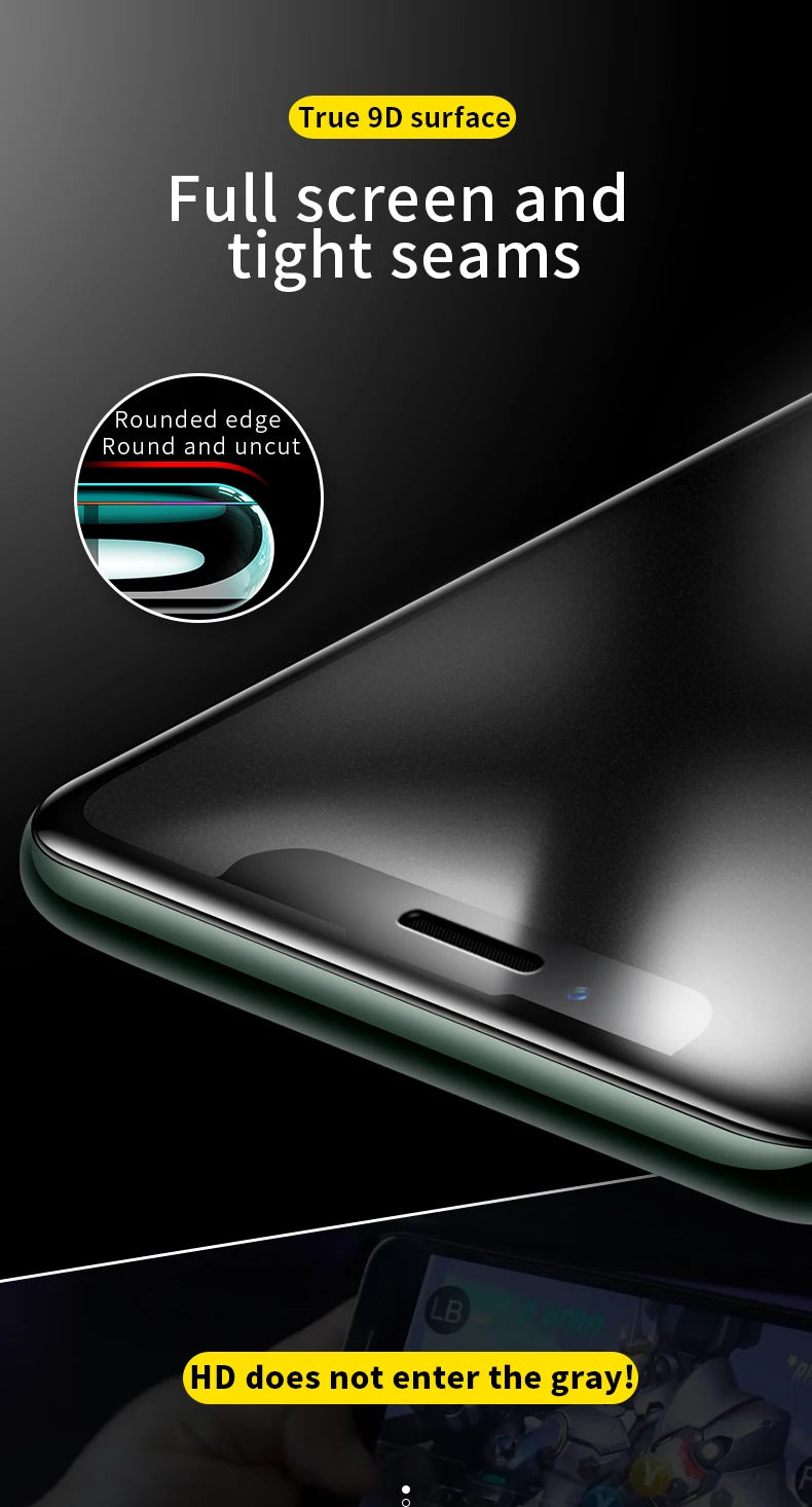 Matte Tempered Glass for iPhone 11 Pro Max Full Coverage Protector for iPhone 12 Pro Max 3H Curved HD Hard Film