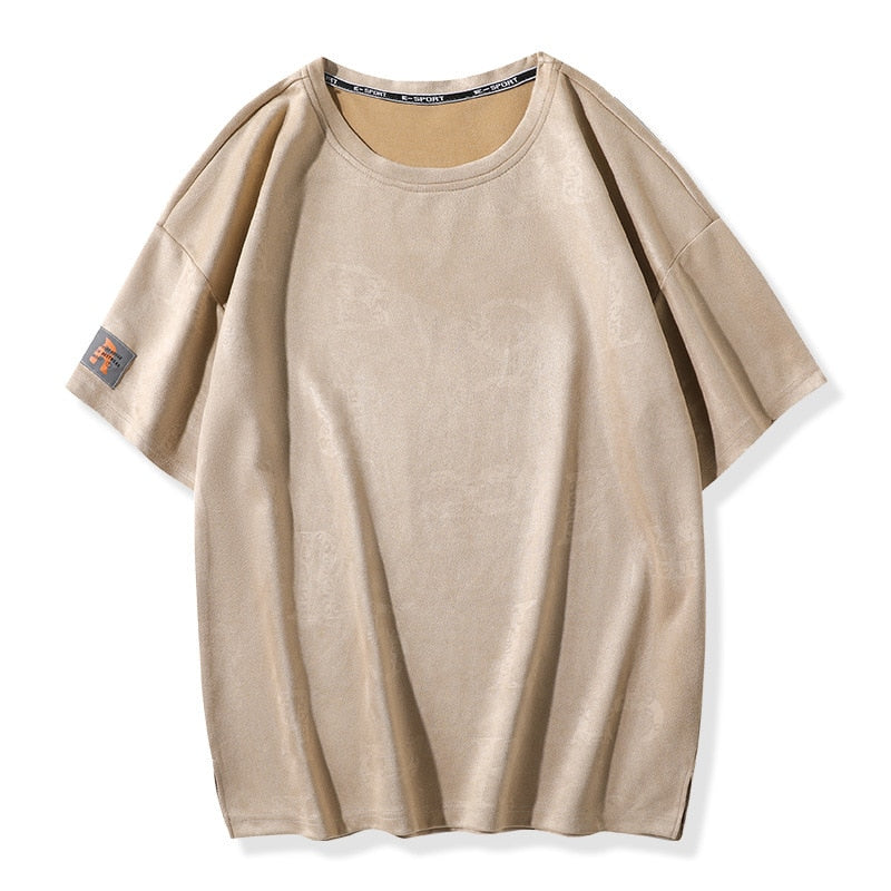 HIP HOP Streetwear Sport Mens T-shirts Casual Print Summer Short Sleeves Black Brown Tshirt Tees Oversize