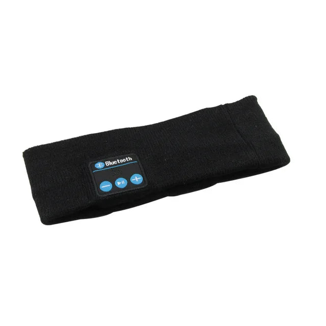 Hot sale bluetooth music sleep goggle headband bluetooth sports headscarf call headband yoga headwear Black