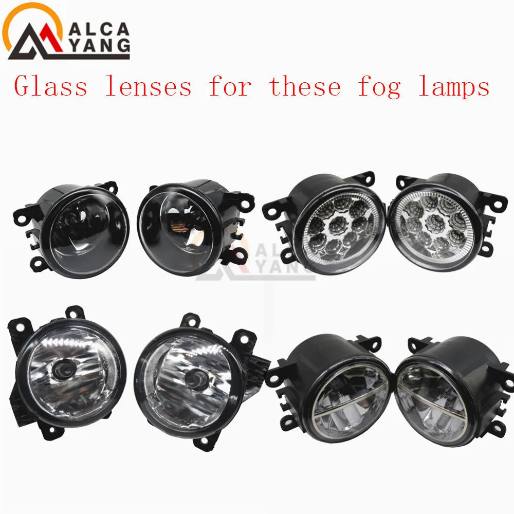 2pcs/set Round Diameter 90mm Fog Lamps Lights Tempered Glass Anti-fog Glass For Mitsubishi L200 Outlander Pajero Colt Triton ASX