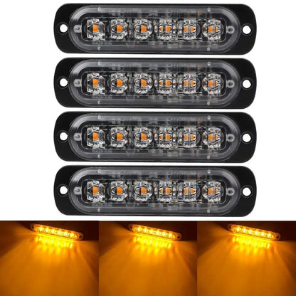 Universal Emergency Strobe Led Light 12/24V Memory Function Led Warning Side Marker Blinking Amber Light Bar Police Flash Light