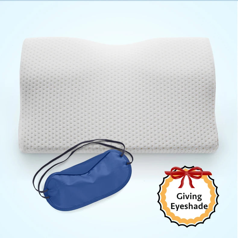 Memory Foam Bedding Pillow Neck protection Slow Rebound Memory Foam Butterfly Shaped Pillow Health Cervical Neck size in 50*30CM