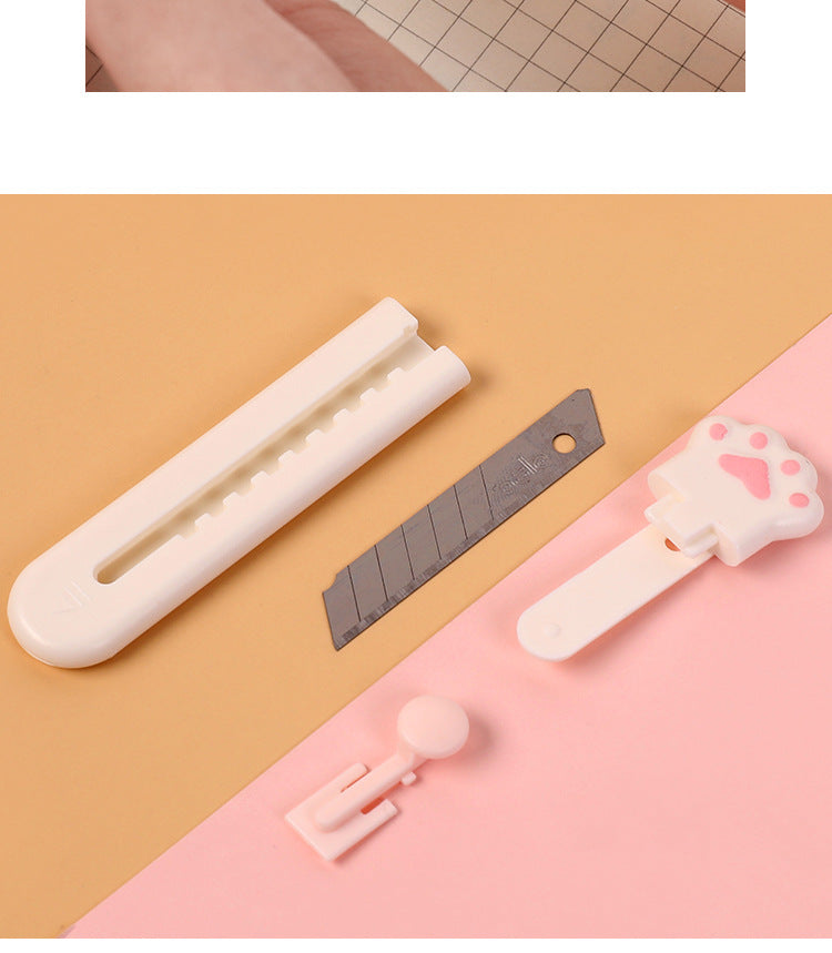 1Pc Art Cutter Kawaii Cat Claw Utility Knife Student Art Supplies DIY Tools Girl Gifts Creative Stationery School Supplies