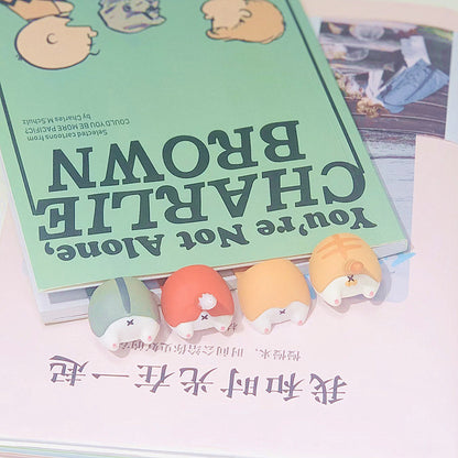 Cute Cartoon Cat Dog Hamster Fox Ass Bookmarks Kawayi Novelty Book Reading Item Creative Gift for Kids Children Stationery