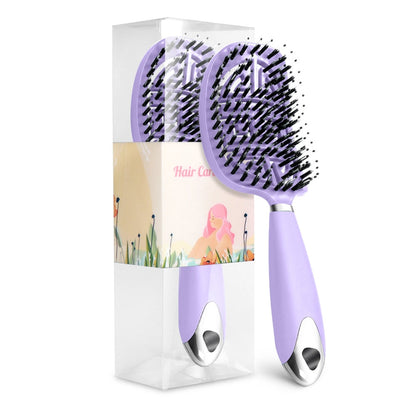 Hair Scalp Massage Comb Hair Brush Women Wet Dry Curly Ultra Detangler Hairbrush Bristle Nylon Salon Hair Styling Tools Dropship Purple A