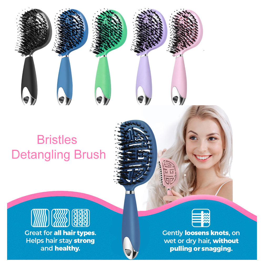 Hair Scalp Massage Comb Hair Brush Women Wet Dry Curly Ultra Detangler Hairbrush Bristle Nylon Salon Hair Styling Tools Dropship