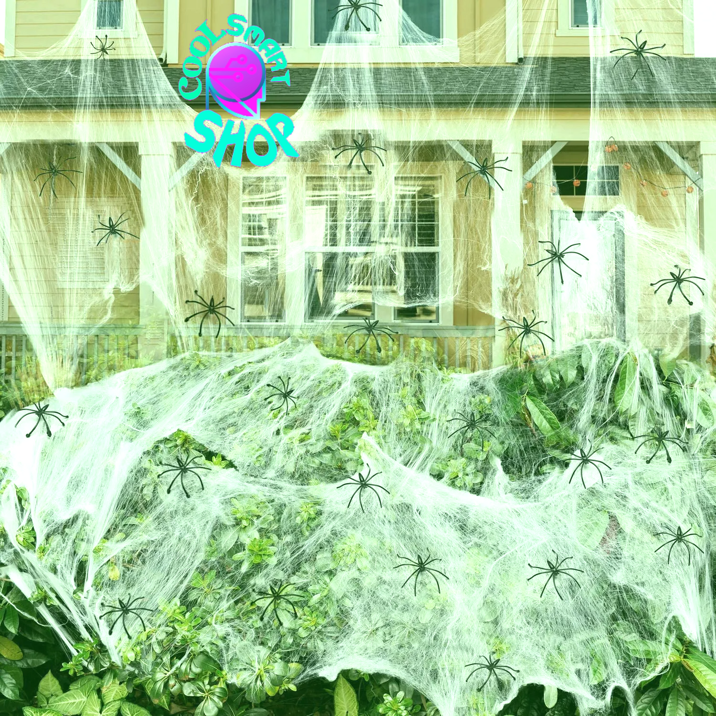 Halloween Decoration Artificial Spider Web Spider Cotton Thread Web Horror Props Haunted House Home Decoration Party Supplies