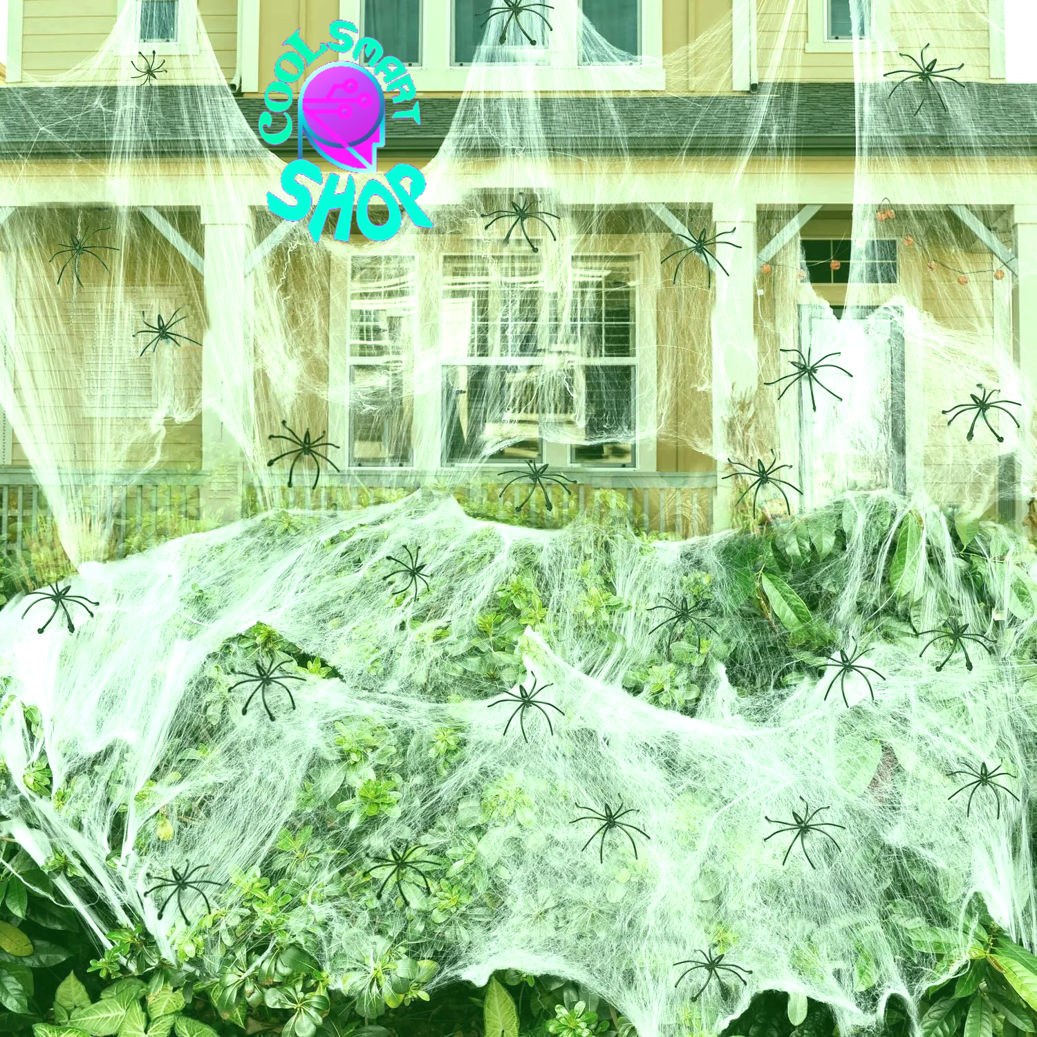 Halloween Decoration Artificial Spider Web Spider Cotton Thread Web Horror Props Haunted House Home Decoration Party Supplies