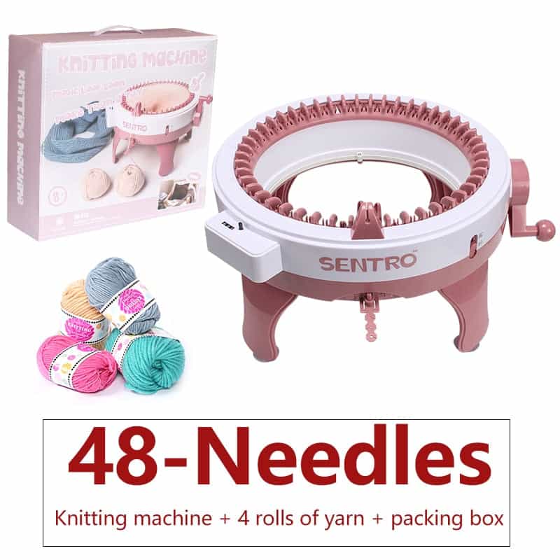 Handmade Knitting Machine for Scarves, Hats, Sweaters, Socks (22/40/48 Needle) - Perfect for Adults, Children, and Christmas Gifts 48 Machine Yarn Box