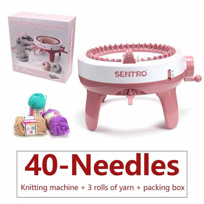 Handmade Knitting Machine for Scarves, Hats, Sweaters, Socks (22/40/48 Needle) - Perfect for Adults, Children, and Christmas Gifts 40Needles Yarn Box