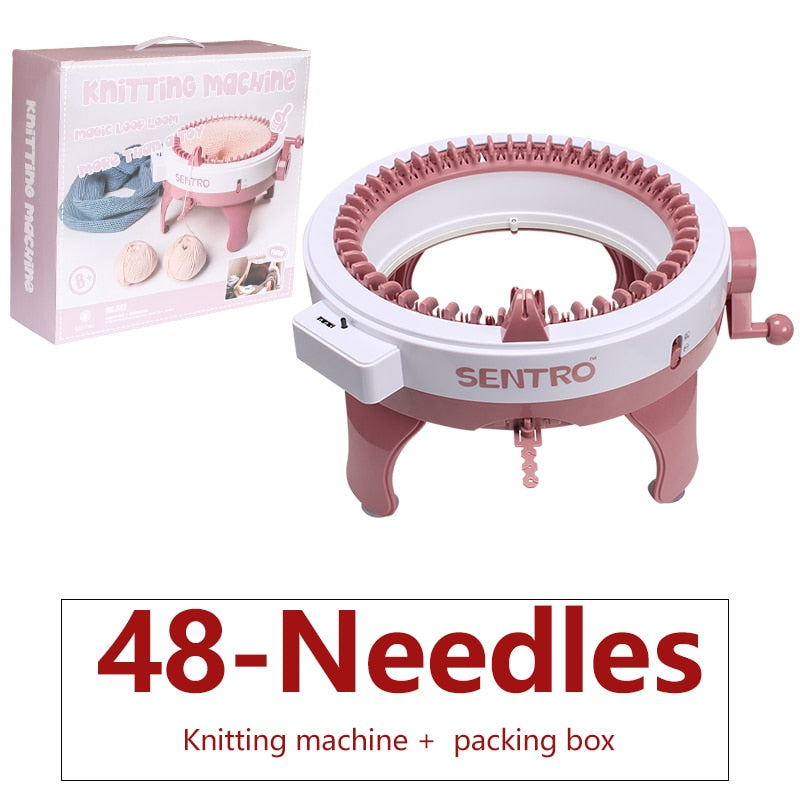 Handmade Knitting Machine for Scarves, Hats, Sweaters, Socks (22/40/48 Needle) - Perfect for Adults, Children, and Christmas Gifts 48 Machine with Box