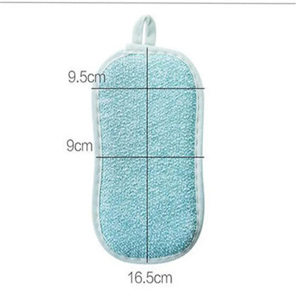 Kitchen Cleaning Magic Sponge Dishcloth Double Sided Scouring Pad Rag Scrubber Sponges For Dishwashing Pot Kitchen Cleaning Tool