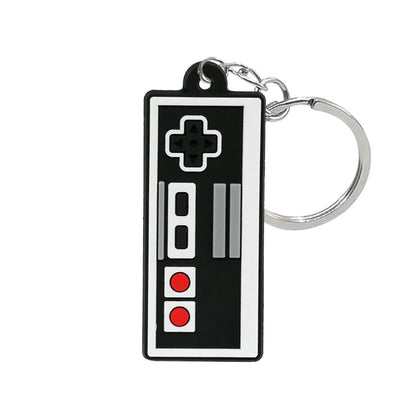 1PCS PVC new style Game Machine Keychain & Keyring Cute Gamepad Joystick Key Chain Keychains Bag Car Hanging fit men boy keys 7060-44