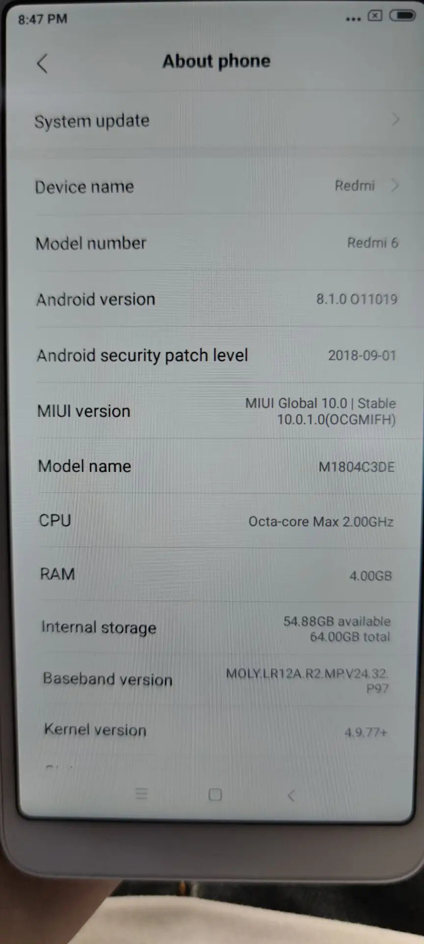 Xiaomi Redmi 6 Smartphone googleplay Mobile Phone 5.45" Full Screen AI Face ing