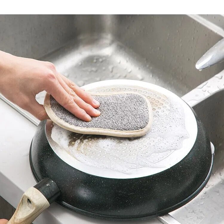 Kitchen Cleaning Magic Sponge Dishcloth Double Sided Scouring Pad Rag Scrubber Sponges For Dishwashing Pot Kitchen Cleaning Tool