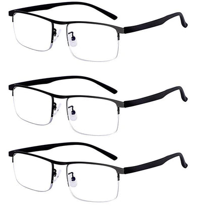 Intelligent Multifocal progressive reading glasses for men women near and dual-use Anti-Blue Light automatic adjustment Eyewear 3PCS Black