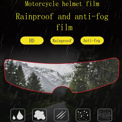 Universal Motorcycle Helmet Anti-fog Film and Rainproof Film Durable Nano Coating Sticker Film Helmet Accessories