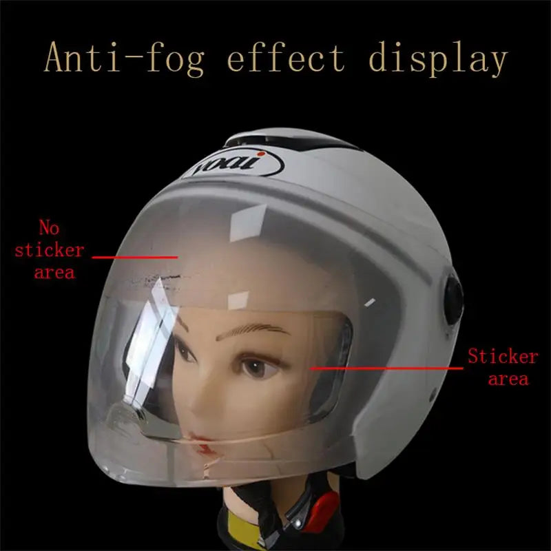 Universal Motorcycle Helmet Anti-fog Film and Rainproof Film Durable Nano Coating Sticker Film Helmet Accessories